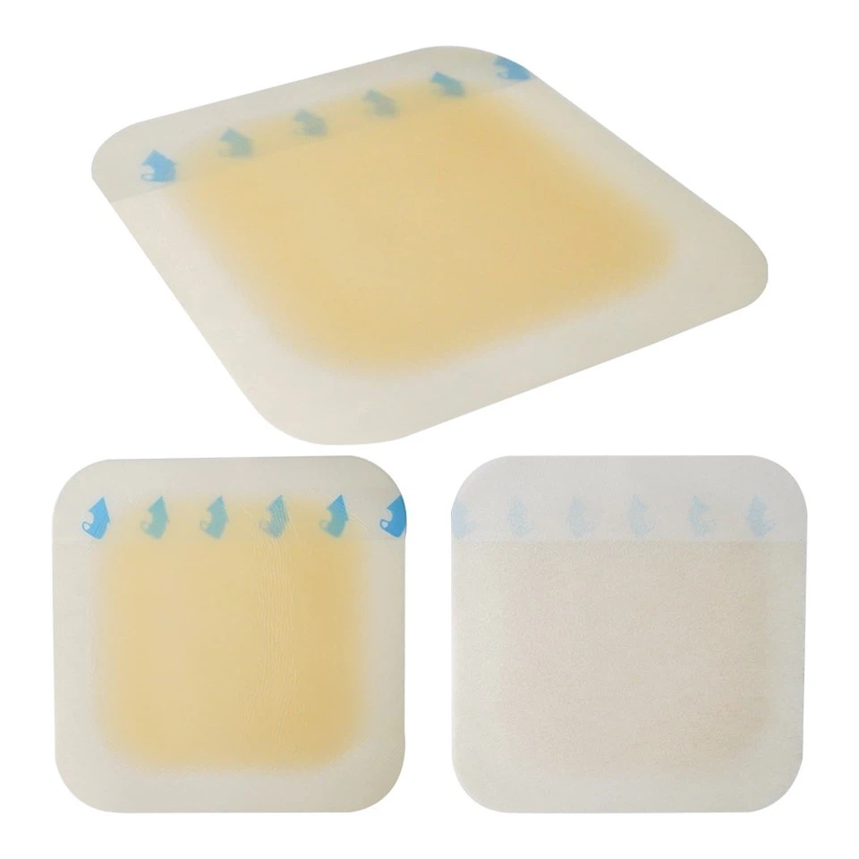 Hydrocolloid Adhesive Bandages, Hydrocolloid Wound Dressing With Border 4''x4'' For Light Exudate Wounds